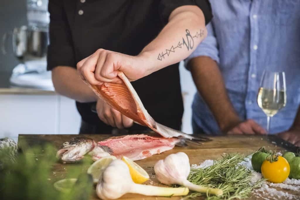 Filet der Lachsforelle
