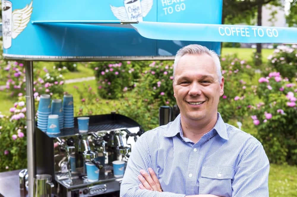 Dirk Beyer von den mobilen Coffee Angels aus Dortmund – Barista-Kurse