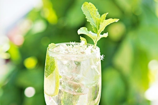 Rezept für Hugo mit Minze und Holunderblütensirup