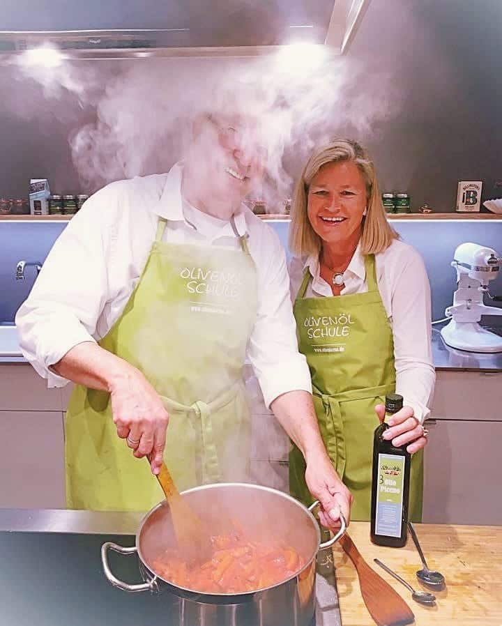 Das Team der Olivenöl-Kochschule Olio Piceno Heidi Rauch und Michael-A. Konitzer – Olivenöl-Kurse in München