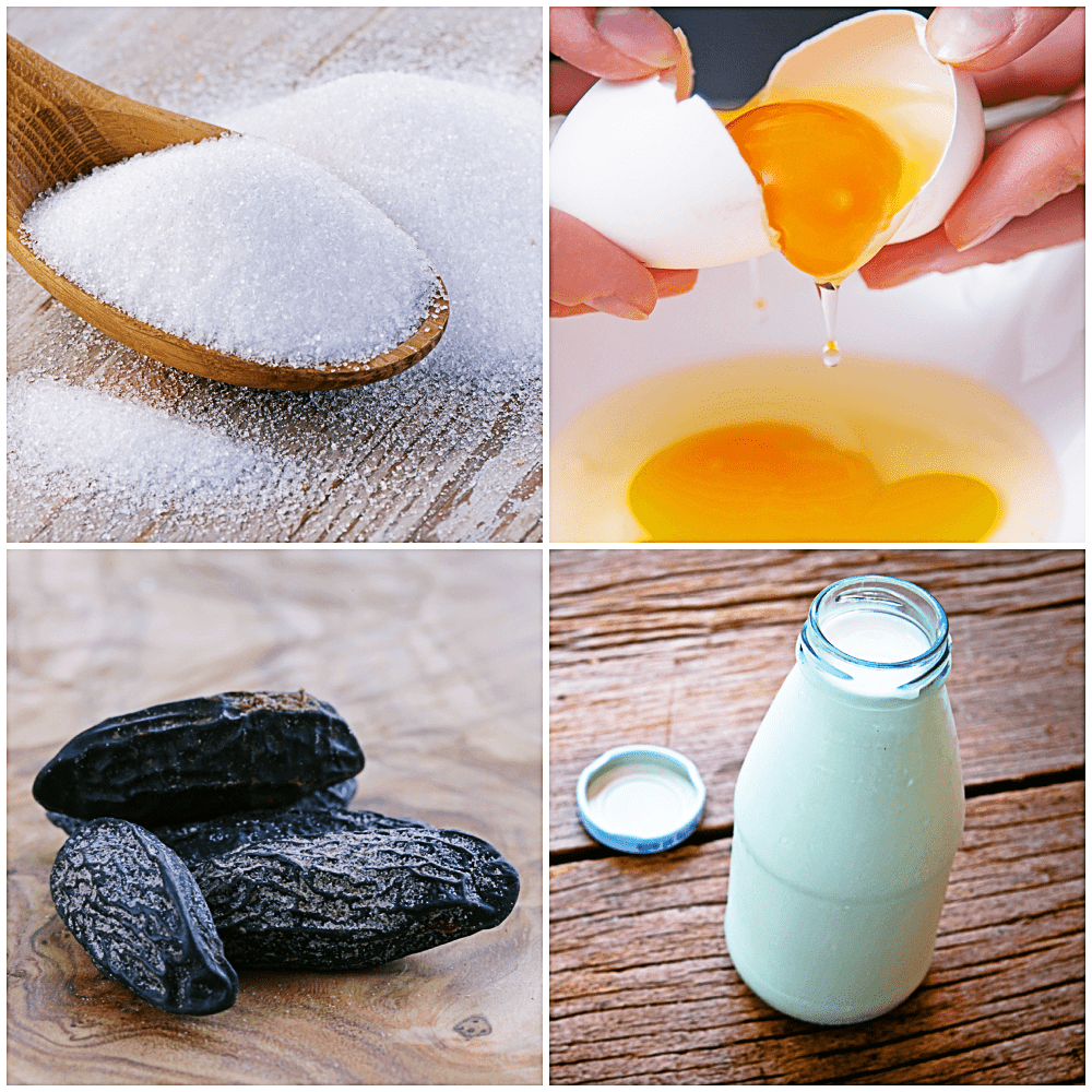 Rezept für Tonkabohnen-Creme-Brulee Zutaten