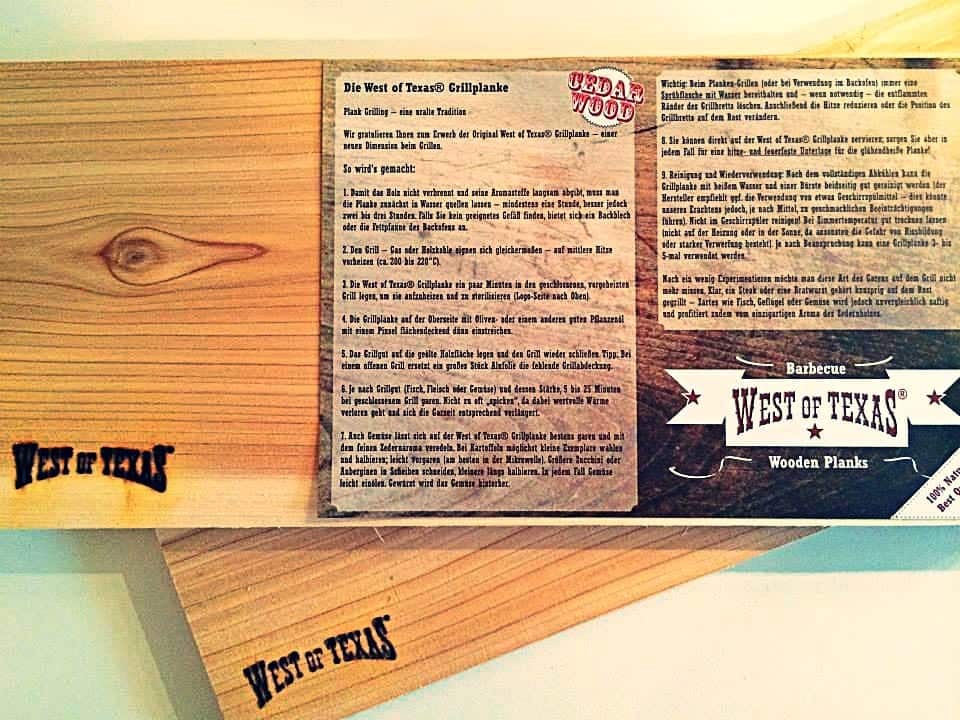 Grillplanke aus Zedernholz