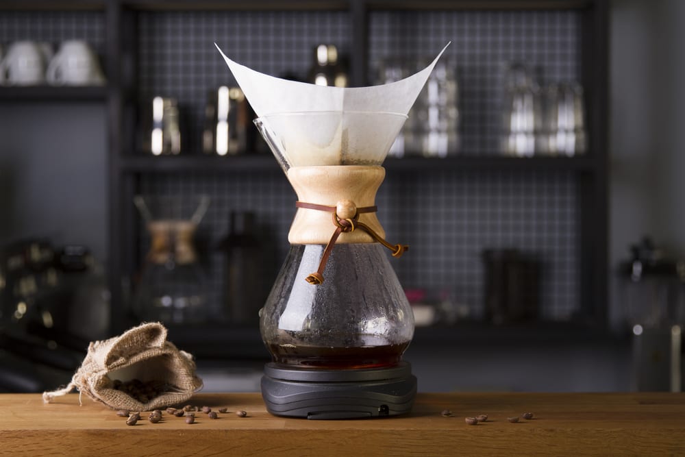 Kaffee perfekt brühen mit der Chemex Karaffe.
