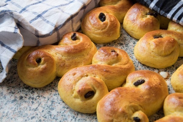 Hefegebäck aus Schweden: Lussekatter