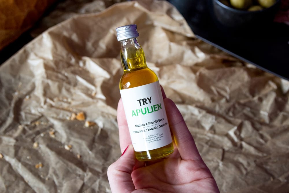 5. Olivenöl: Apulien – Intensives Öl vom Produzenten Frantoio Galantino. 100 % aus der Sorte Corantina gepresst.