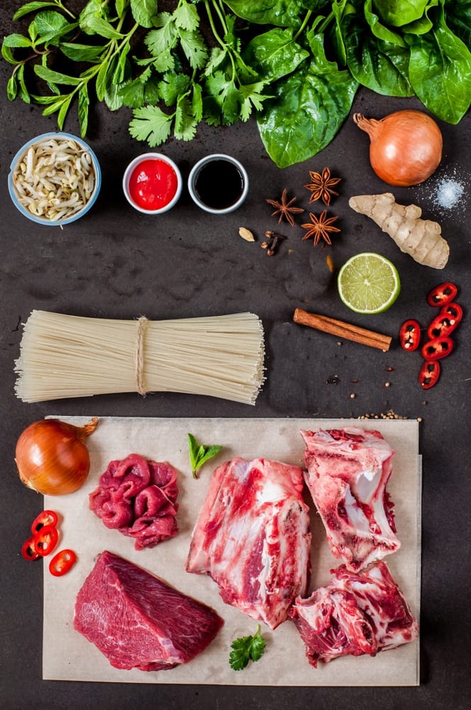 Alle Zutaten für Pho Bo Hanoi