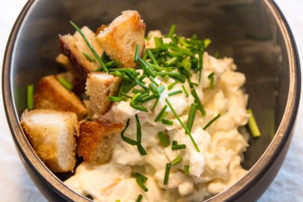 Rezept für Obadzn mit Birne, Obstler und Breznchips von Koch Markus Kieslich - Kochkurse in Wolfratshausen, München | Miomente Entdeckermagazin