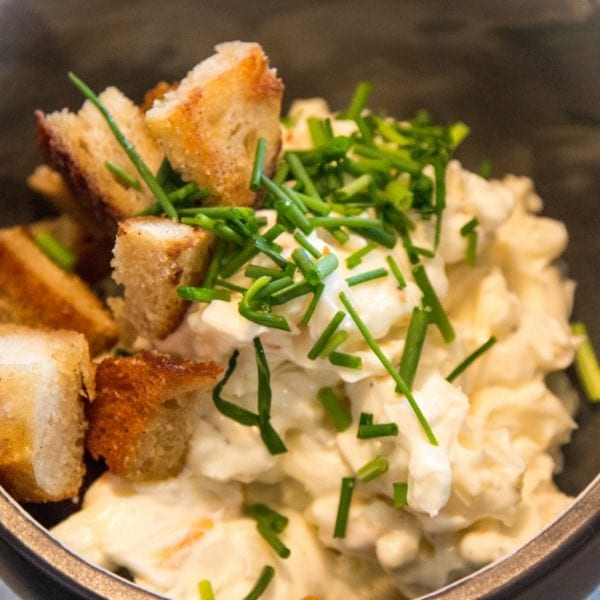 Rezept für Obadzn mit Birne, Obstler und Breznchips von Koch Markus Kieslich - Kochkurse in Wolfratshausen, München | Miomente Entdeckermagazin