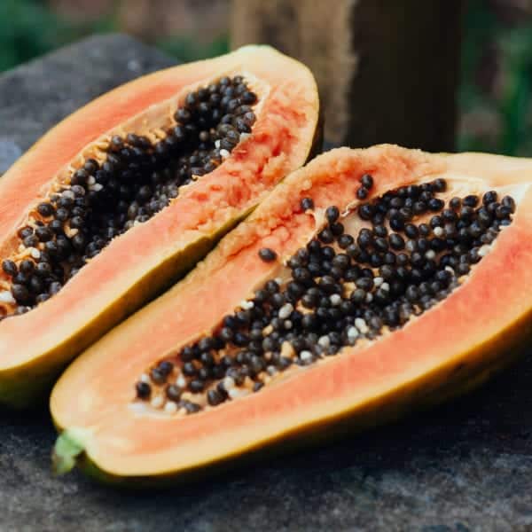 reife Papaya ist ungeeignet für Papayasalat