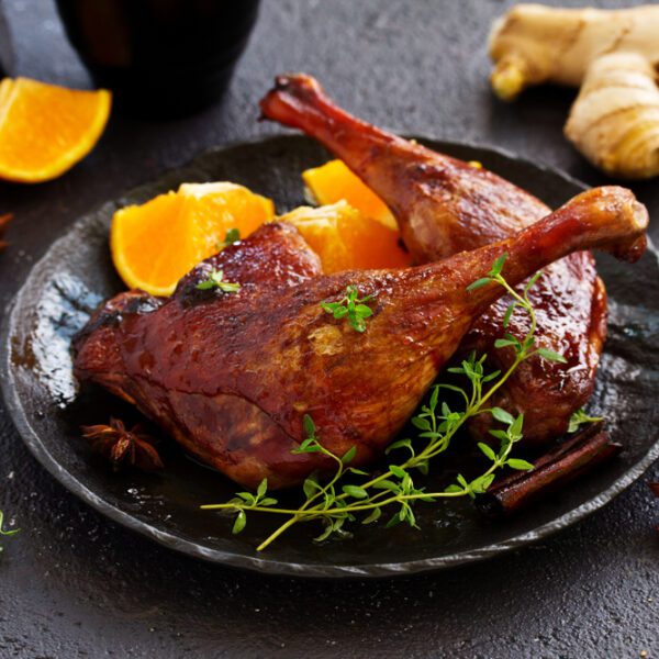 Knusprige Gänsekeulen aus dem Ofen