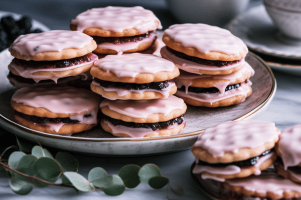 Glühwein-Taler mit Frosting und Füllung