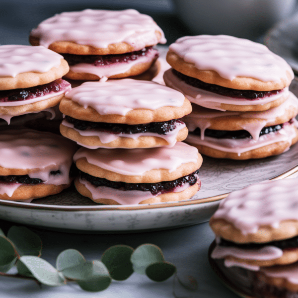 Glühwein-Taler mit Frosting und Füllung