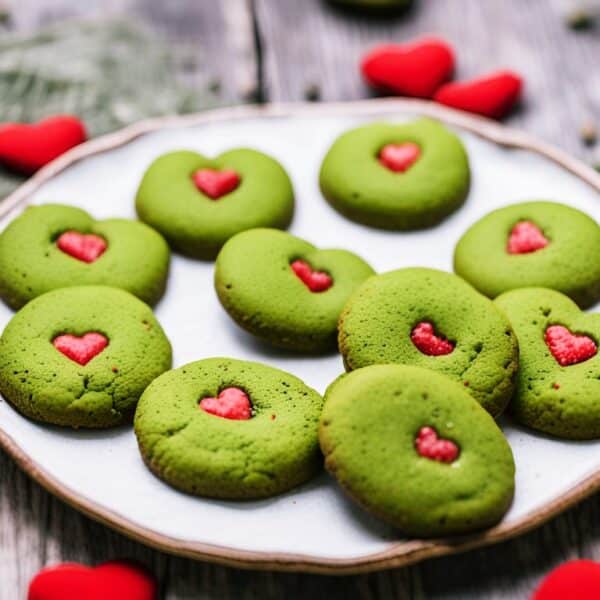 Grüne Matcha-Cookies mit weißer Schokolade und Pistazien