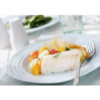 Weihnachtsfeier Augsburg Fisch mit Gemüse