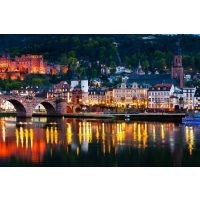 Kulinarisches Location-Hopping Heidelberg: abendliche Stadtansicht