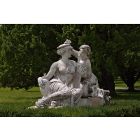 Betriebsausflug Stuttgart - römische Statuen im Stadt Park