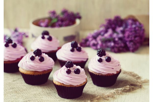 Cupcake-Kurs Berlin-Mahlow – lila Cupcakes
