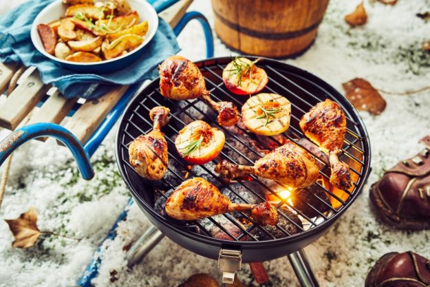 Grillkurs Dresden – gegrillte Hähnchenschlegel winterlich