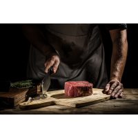 Fleisch-Kochkurs München – Steak auf Holzbrett