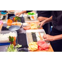 Bambusmatte aufrollen