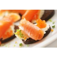 Incentive mit Champagnerverkostung Hamburg - Pumpernickel mit Lachs