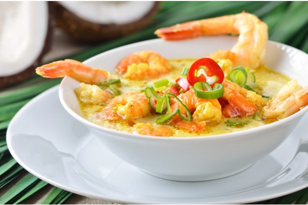 Firmenfeier in Frankfurt Garnelensuppe