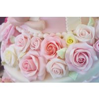 Backkurs Dresden – rosa Fondantblüten