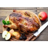 Weihnachtsfeier in Stuttgart Gänsebraten mit Apfel