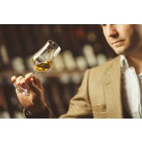 Whisky-Tasting Düsseldorf: prüfender Blick ins Glas